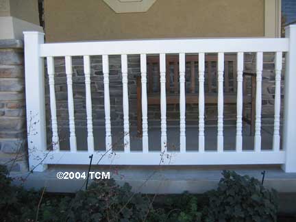 Colonial style baluster used for deck and railing.