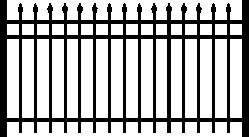 UAS-100 Spear Point Aluminum Fence