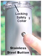 Locking safety collar for flagpole
