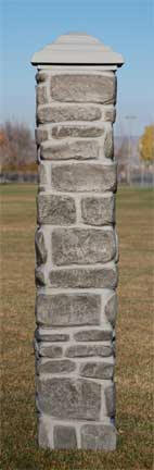 Gray Faux Rock Pillar