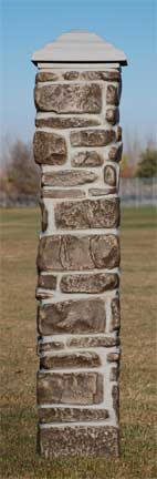 Brown Faux Rock Pillar