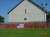 Chain link fence with american flag kit