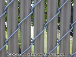 Close up picture of the Chain Link Privacy Slat