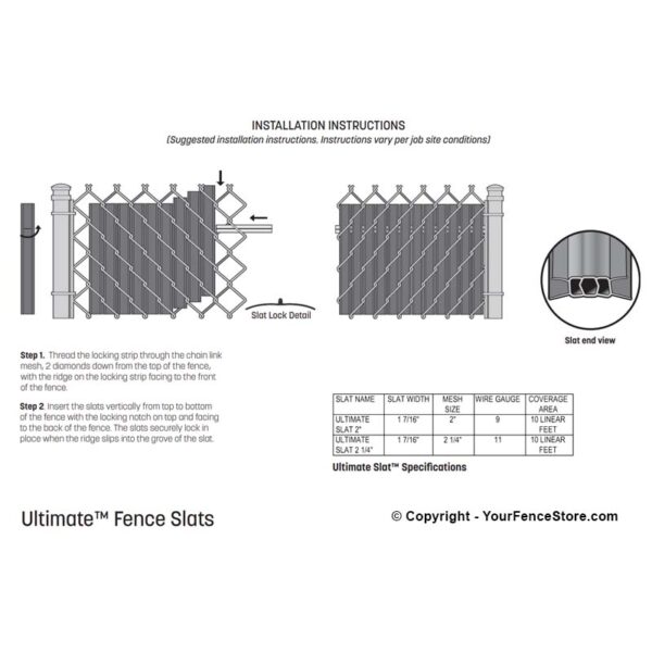 Ultimate Privacy Fence Slat for Chain Link Double Wall - 4 Wings 98% Privacy - Image 8